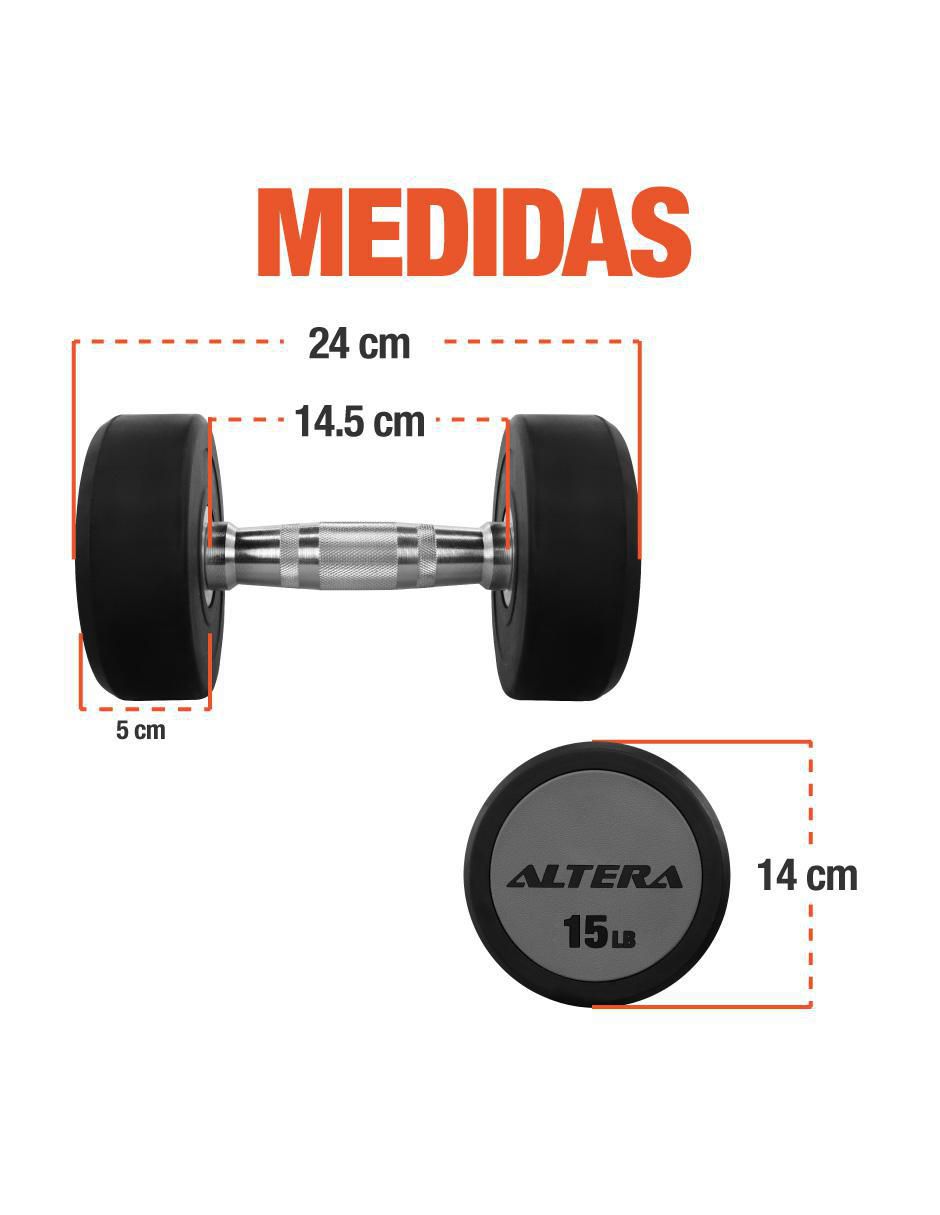 Mancuernas de peso fijo 6.8 kg 2 piezas 6