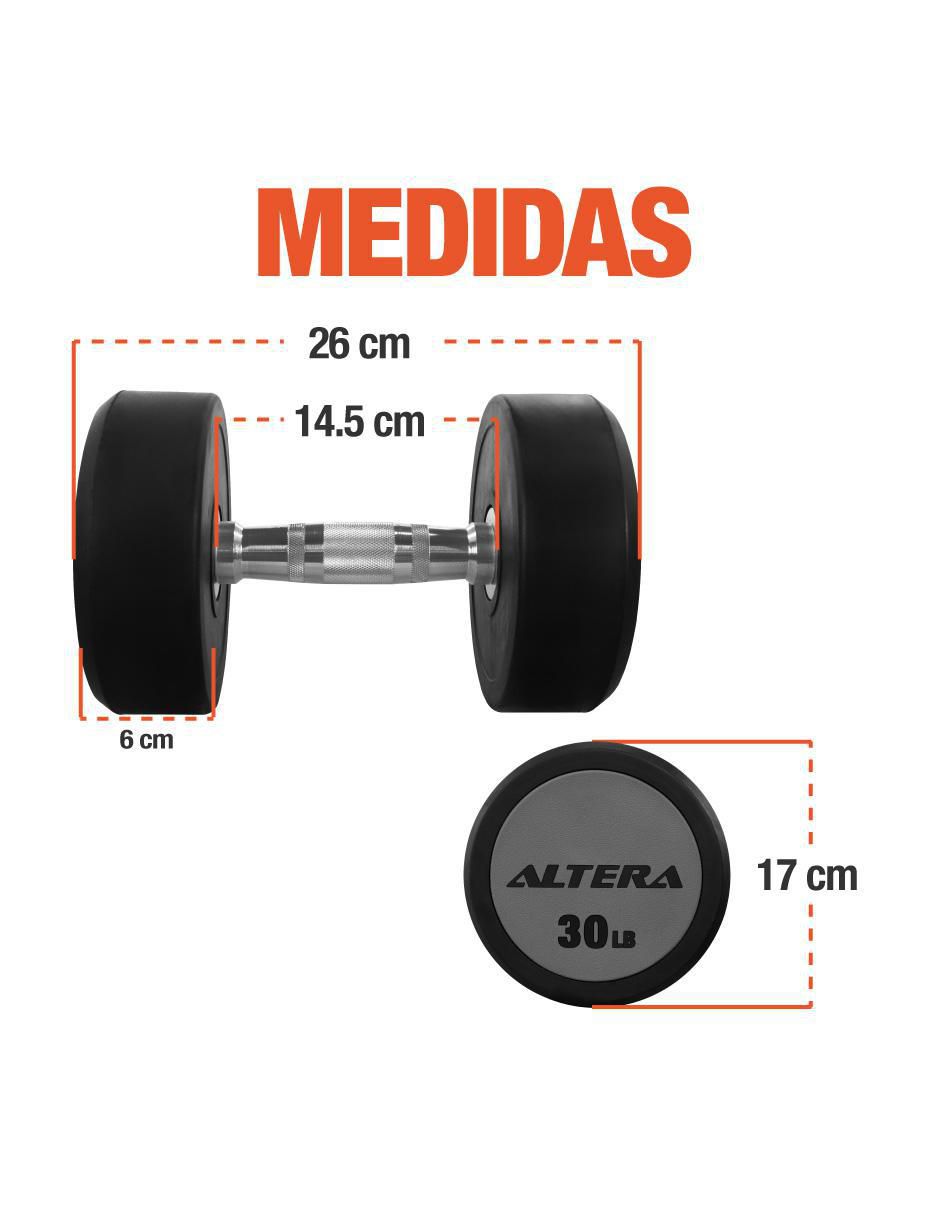 Mancuernas de peso fijo 13.6 kg 2 piezas 7