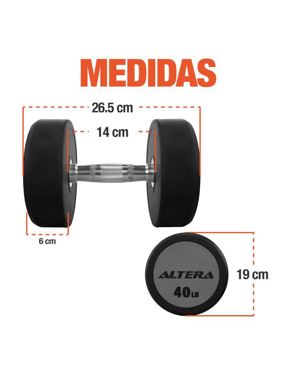 Set mancuernas de peso fijo 18 kg 2 piezas 6