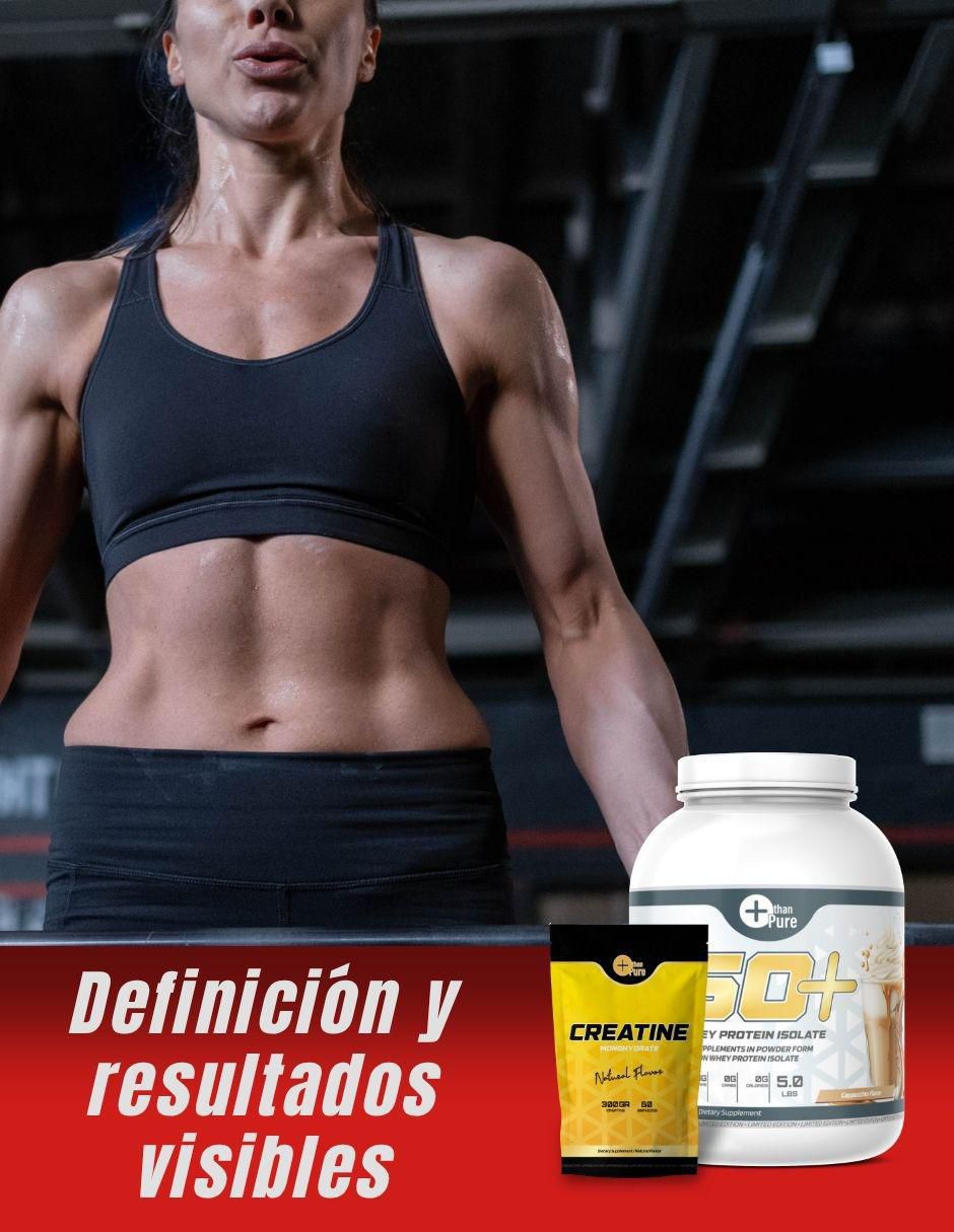 Kit de suplementación con proteína whey y creatina monohidratada sabor capuccino de 2.2 kg 2