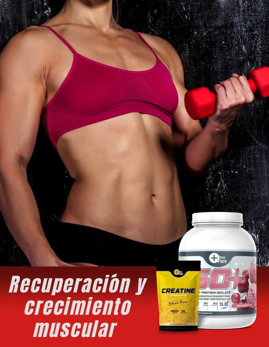Kit de suplementación con proteína whey y creatina monohidratada sabor cereza de 2.2 kg 5