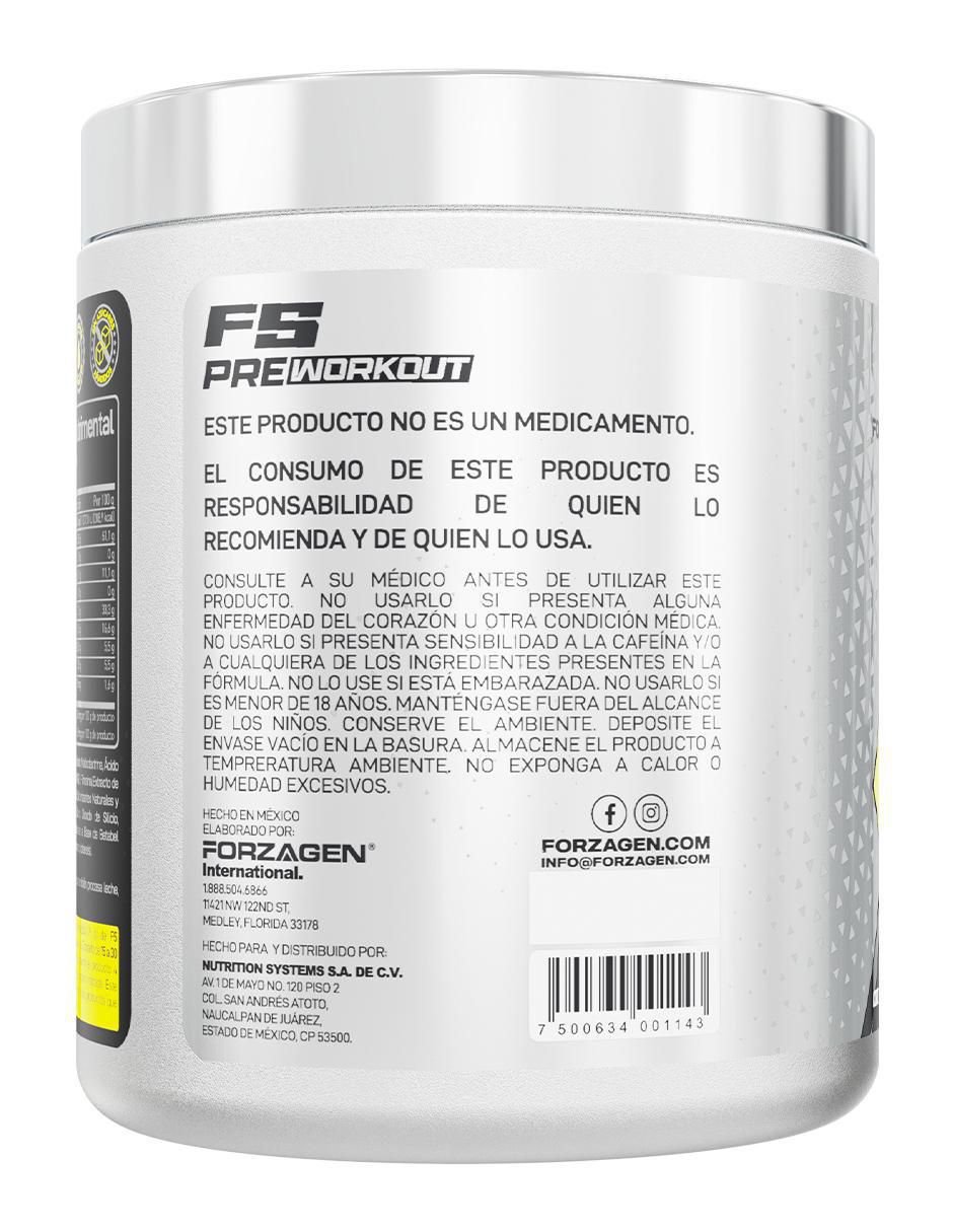 Pre-entreno F5 con cafeína sabor mora azul de 315 g 4