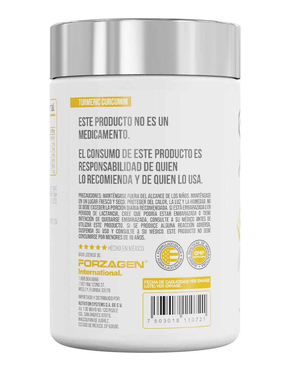 Turmeric Curcumin con cúrcuma sin sabor de 120 cápsulas 4