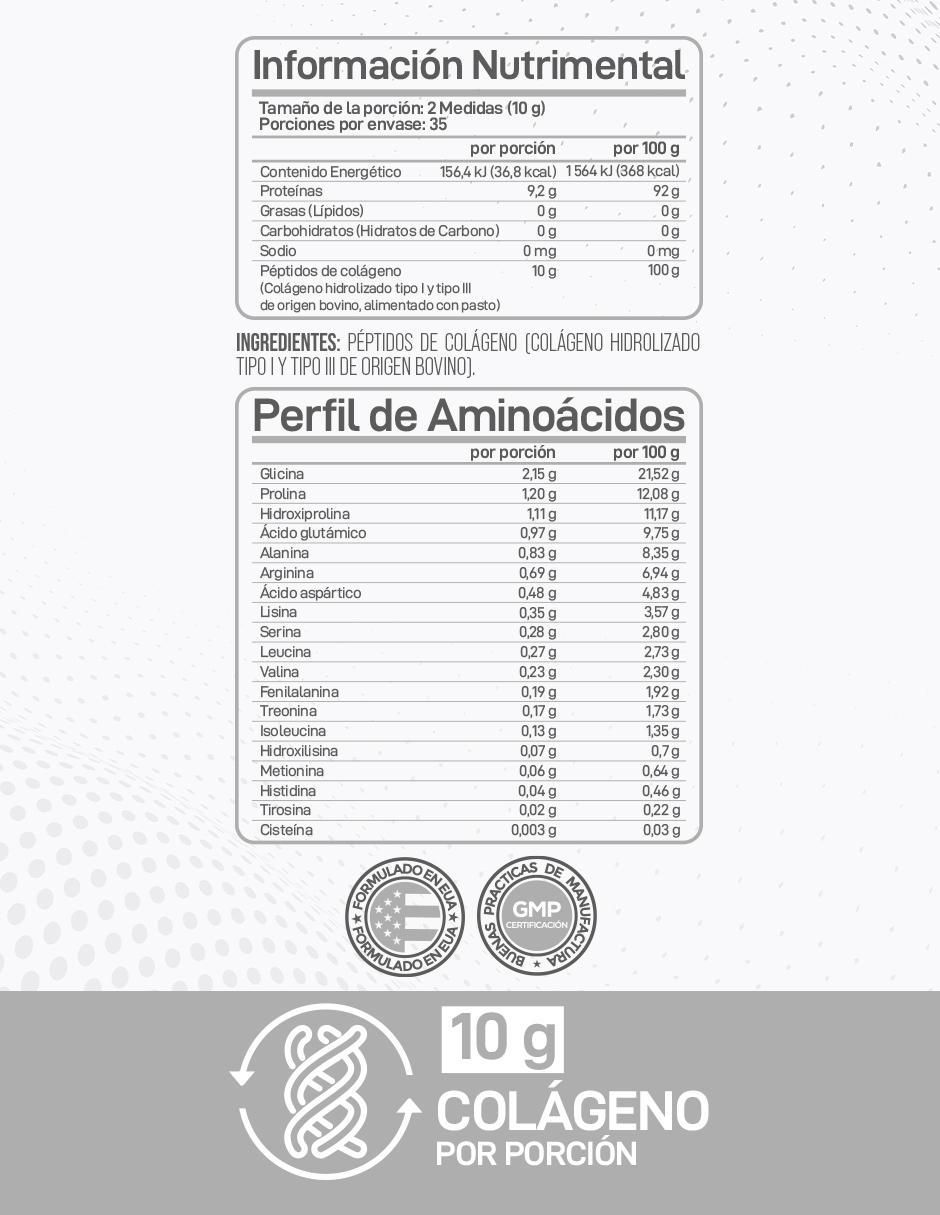 Péptidos de colágeno con colágeno sin sabor de 350 g 2