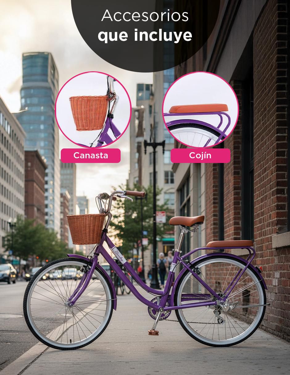 Bicicleta urbana rodada 26 para mujer 5