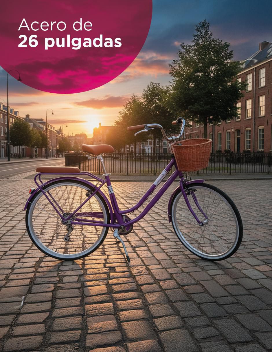 Bicicleta urbana rodada 26 para mujer 7