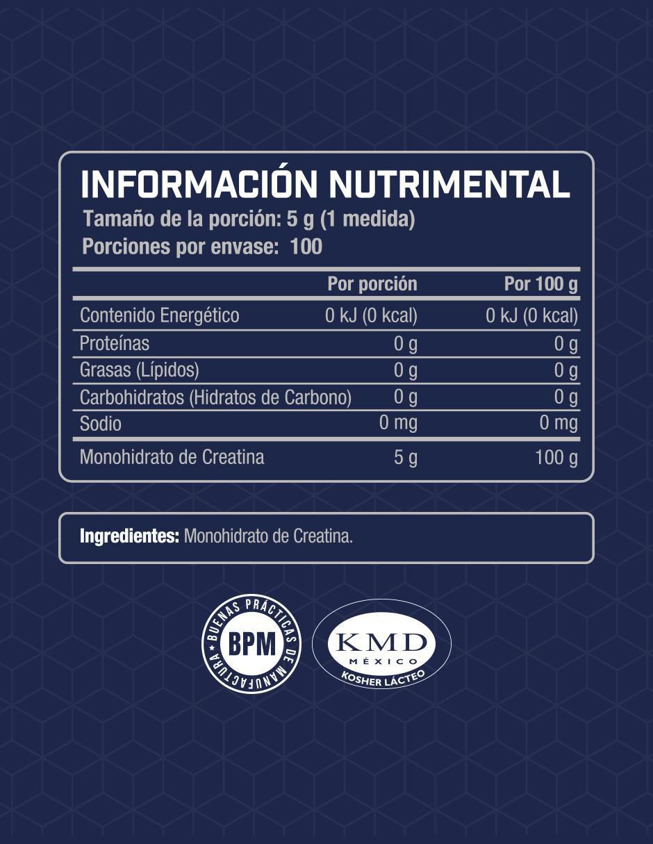 Creatina monohidrato de alta pureza 500 g 2