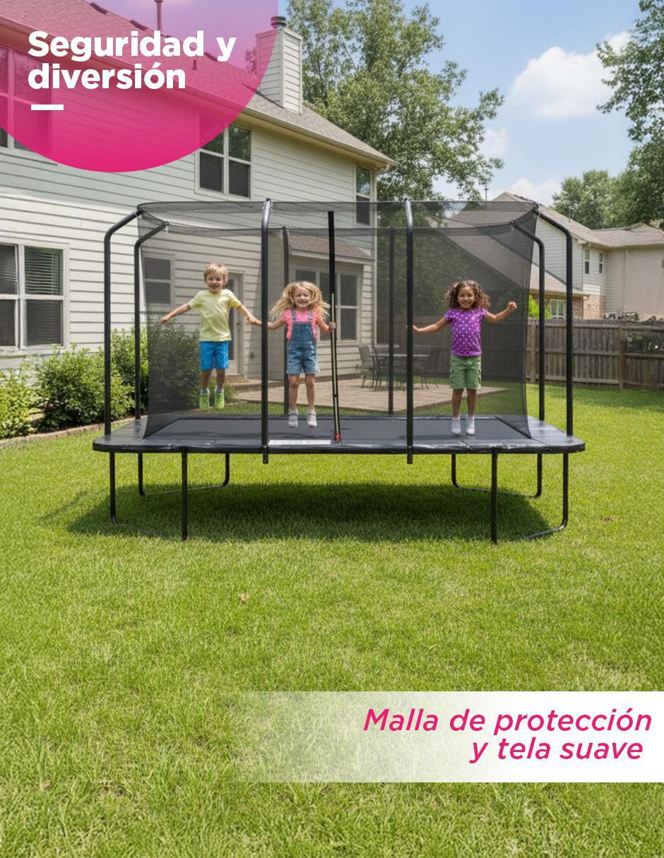 Trampolín Skyzone Diseño Rectangular con Red Envolvente 4