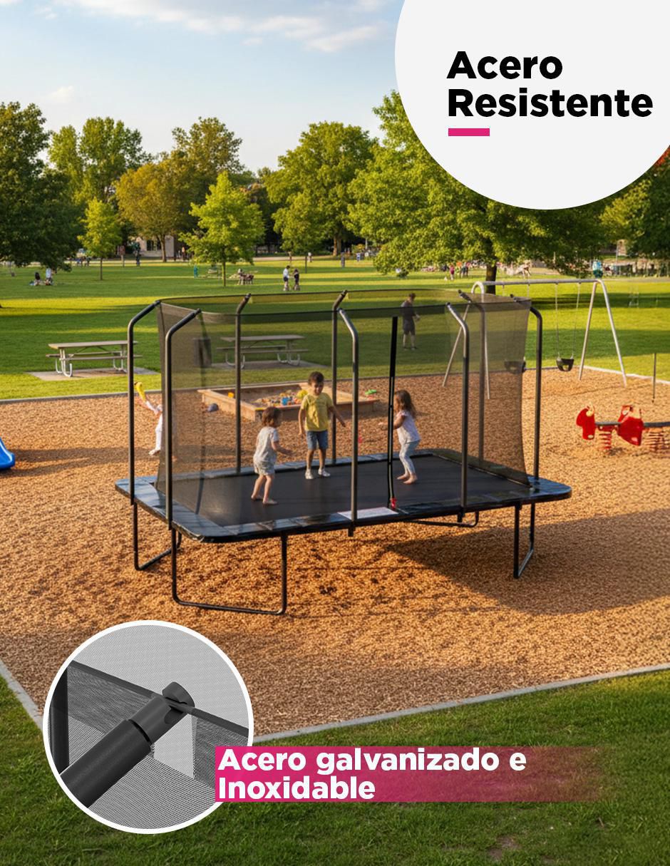 Trampolín Skyzone Diseño Rectangular con Red Envolvente 6