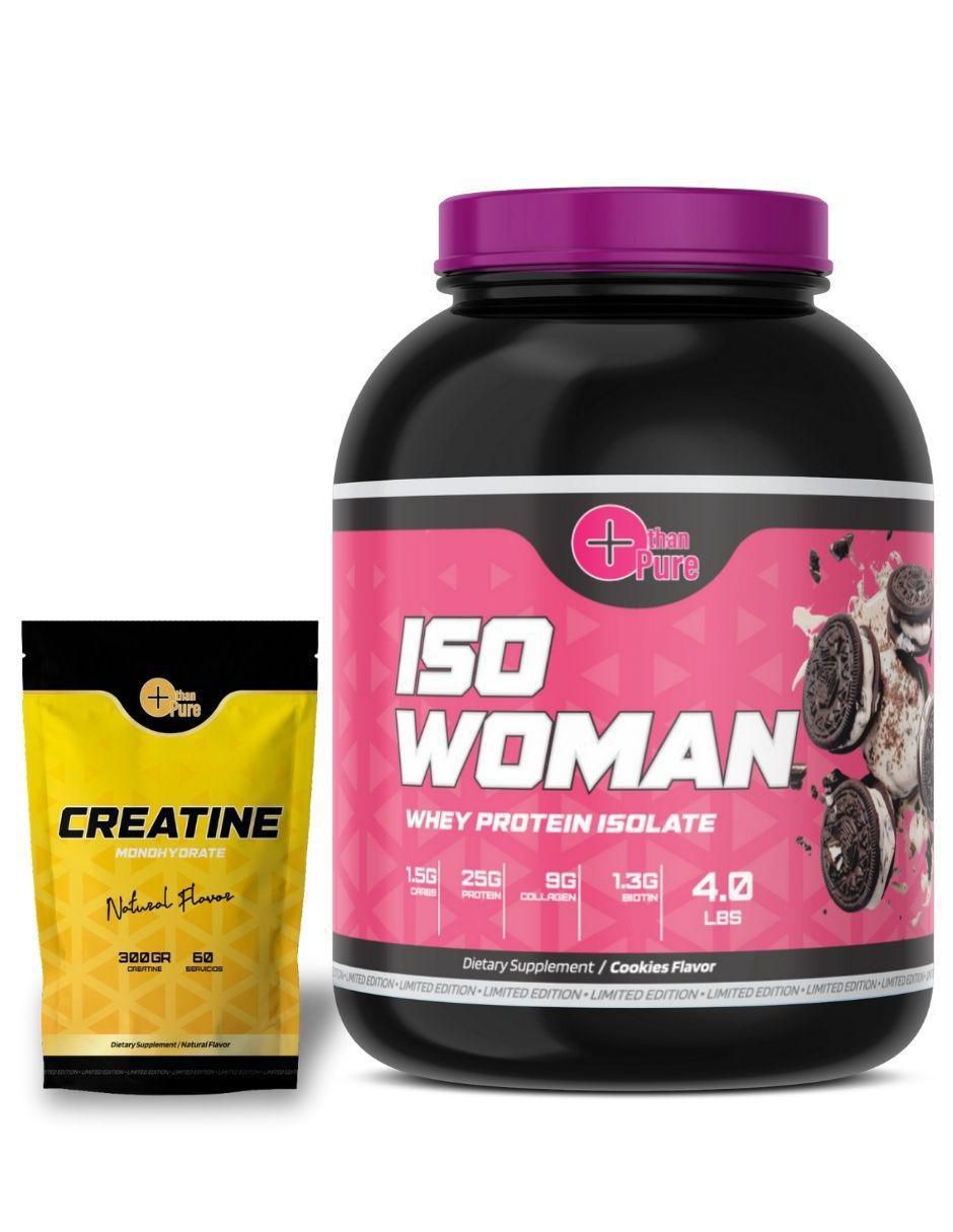 Kit de suplementos alimenticios Proteina Iso Woman + Creatine Kit de suplementos alimenticios Proteina Iso Woman + Creatine