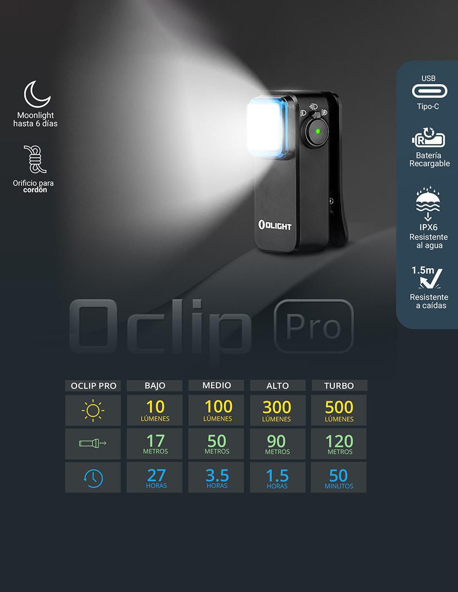 Linterna de bolsillo OCLIP PRO 2