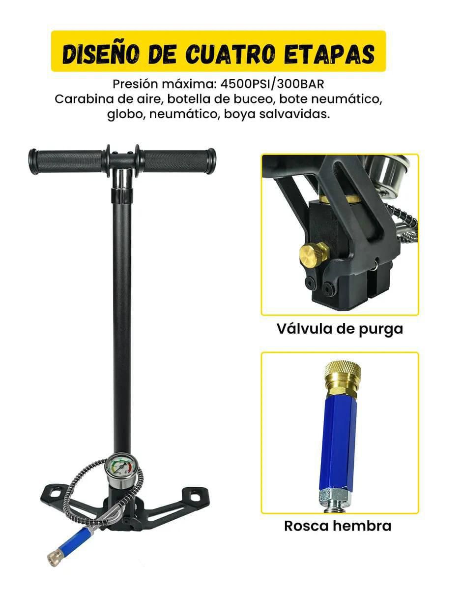 Bomba de aire manual para fútbol 3