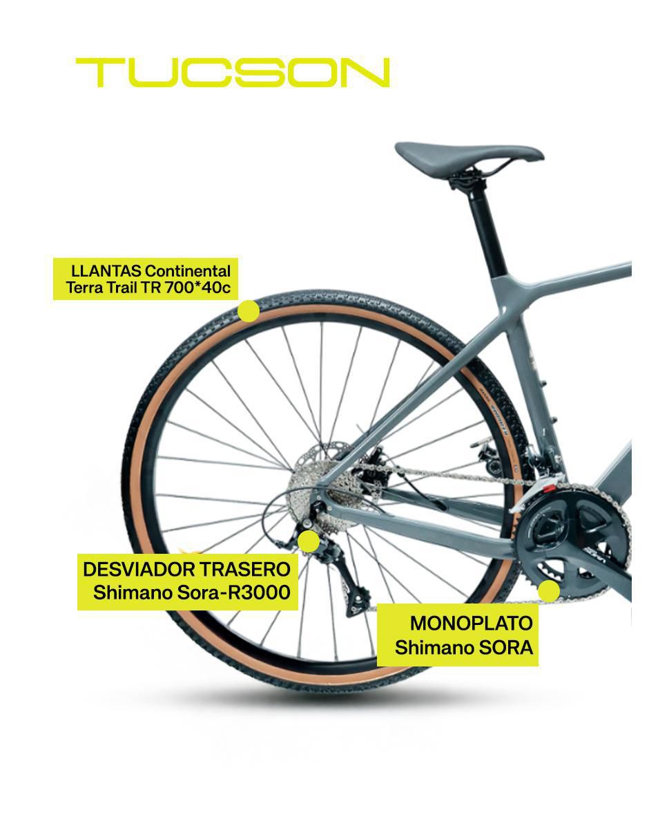 Bicicleta de montaña gravel "rodada" 700 tucson 52" "para" unisex
