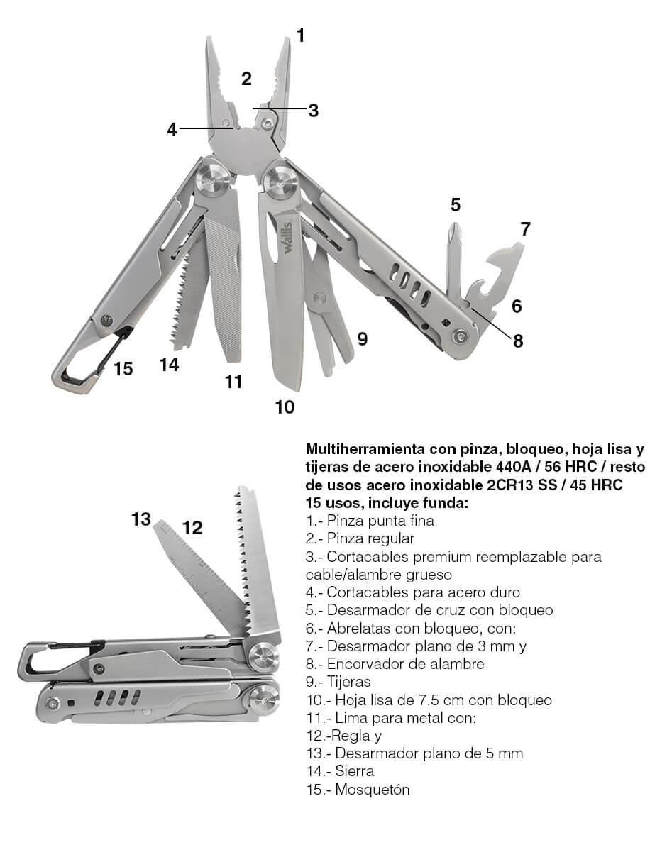 Multiherramienta plegable de 13 usos 8