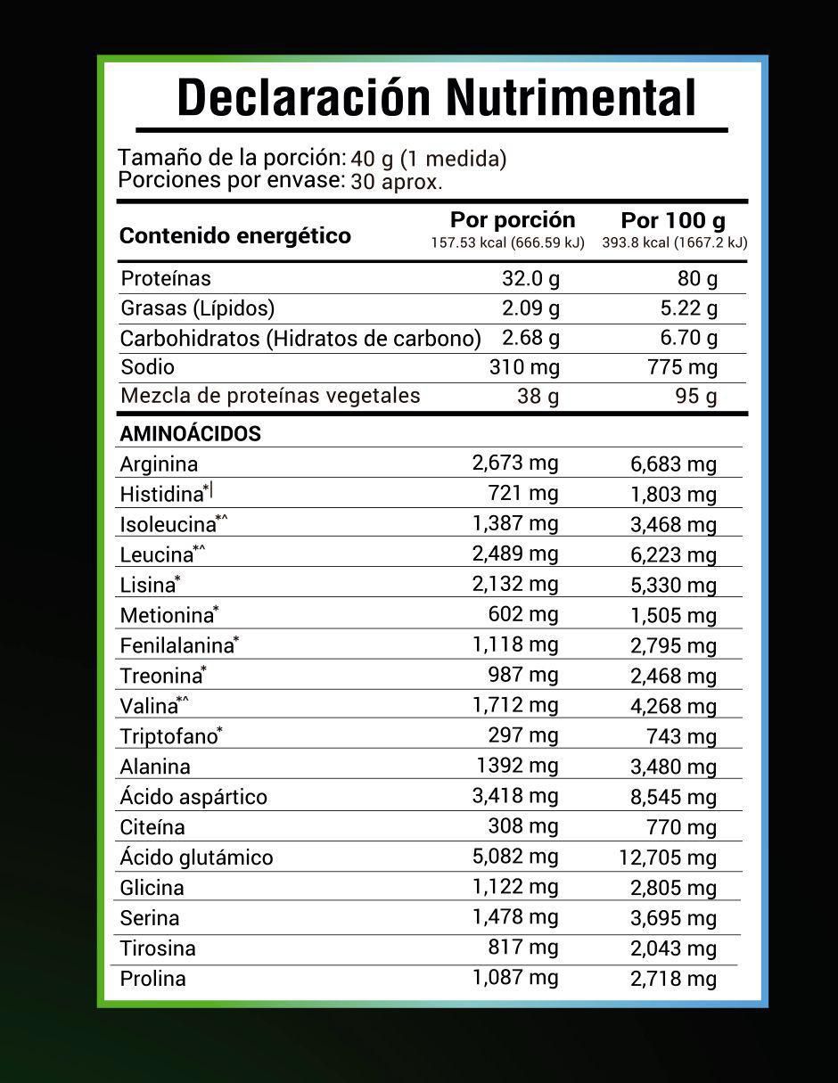 Proteína vegana sabor vainilla de 1.2 kg 10
