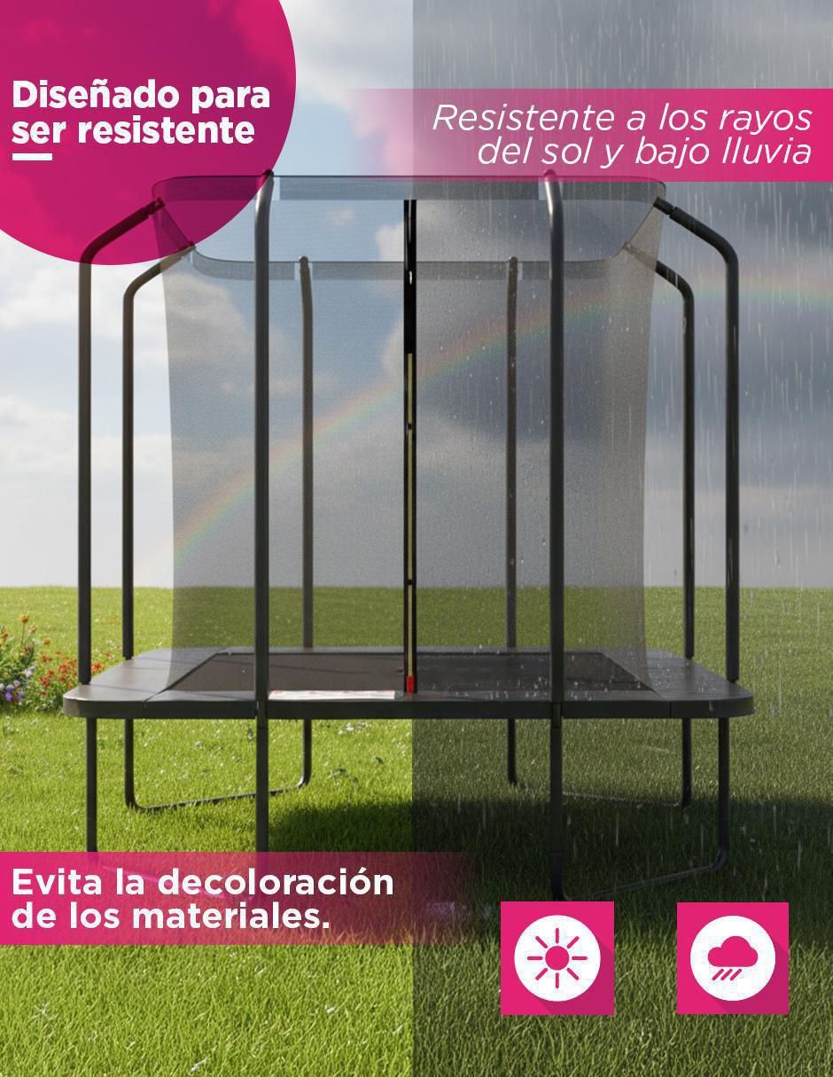 Trampolín Jumpbox 8FT Red Envolvente y Rebote Controlado 6