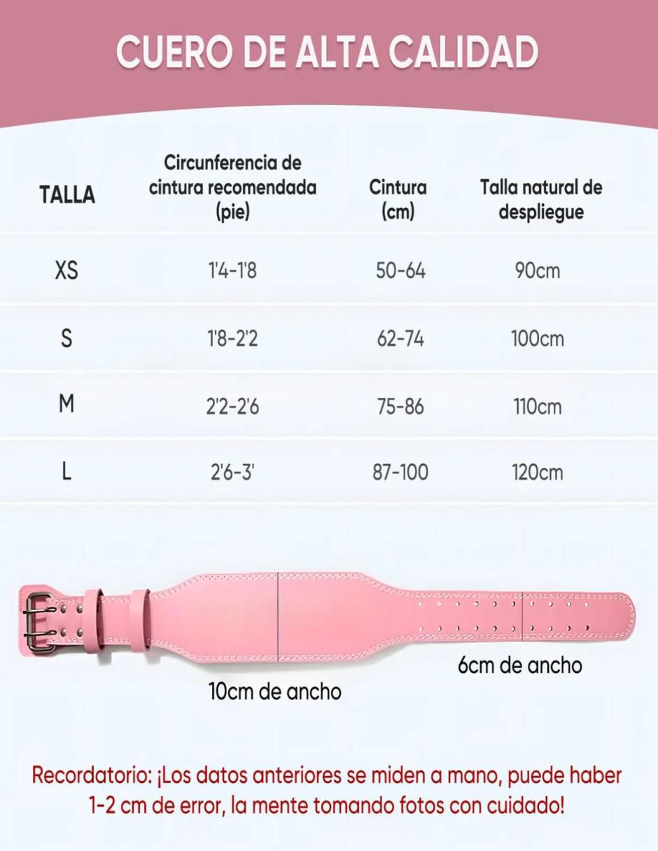Faja Faja Cinturon Pesas Rosa 7