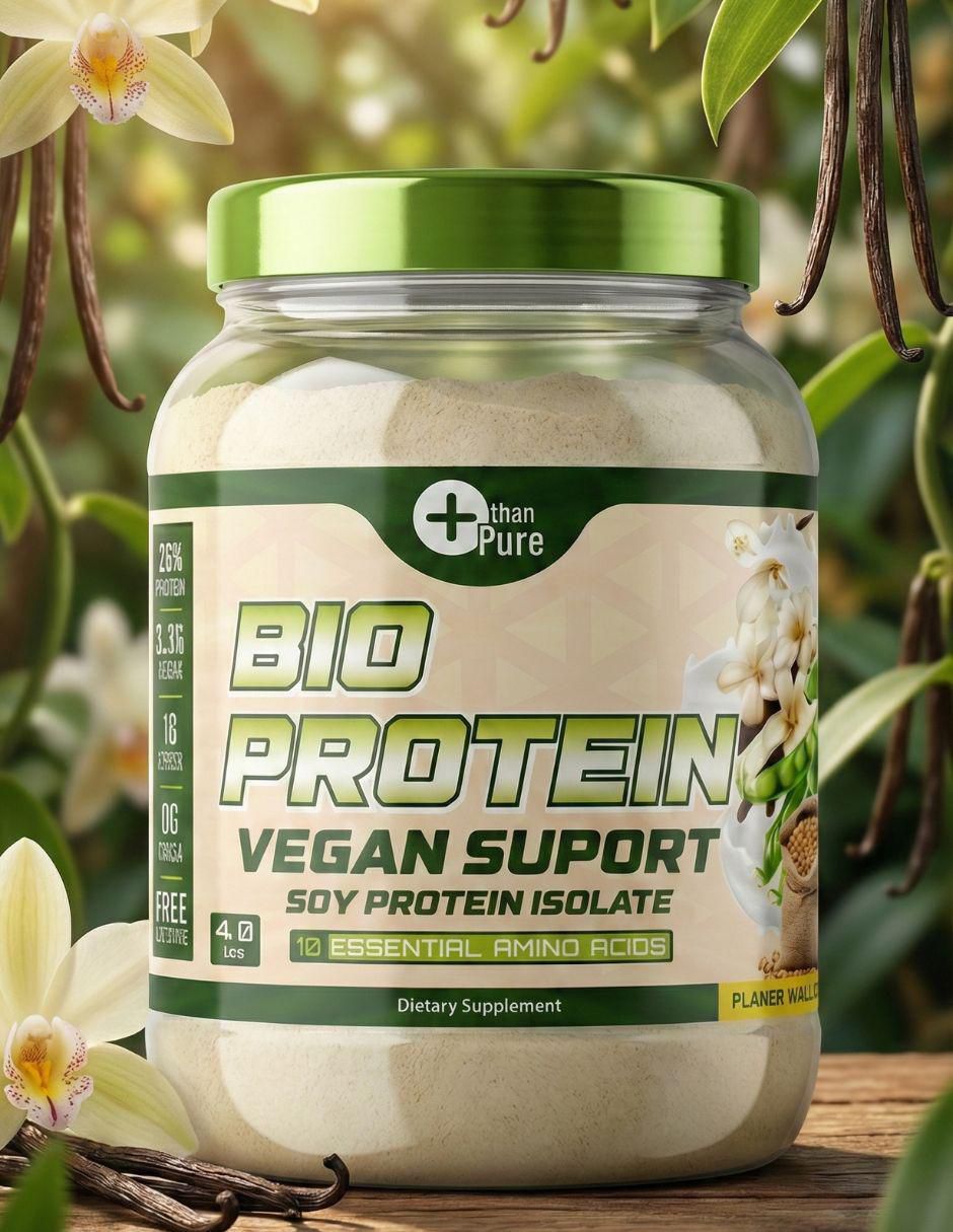 Bio protein vegana con proteína de soya con aminoácidos sabor vainilla de 1.8 kg 2
