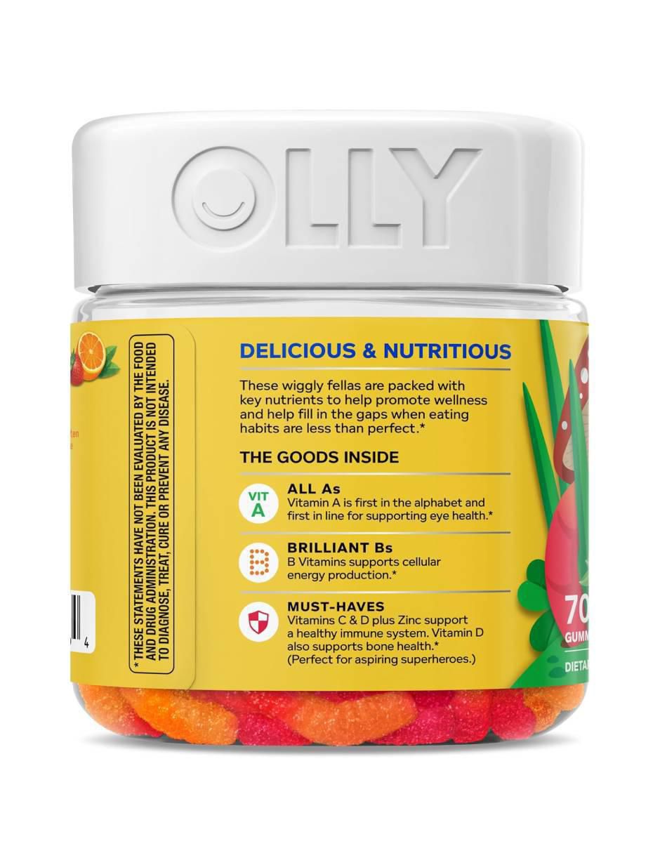 Kids Multi Gummy Worms con Multivitaminico sabor ponche de frutas de 70 gomitas 3