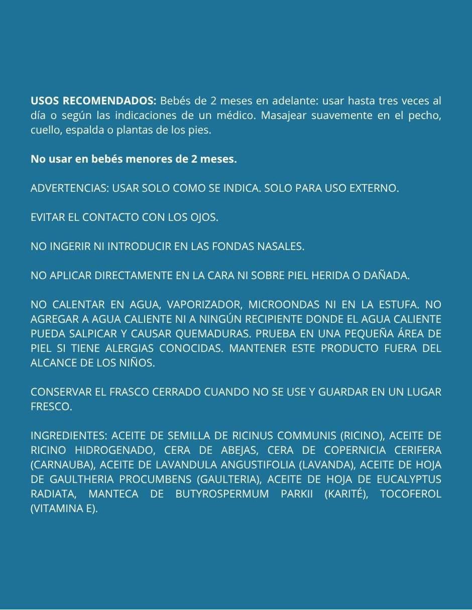 Bálsamo calmante para el pecho con eucalipto sin sabor de 42 g 3
