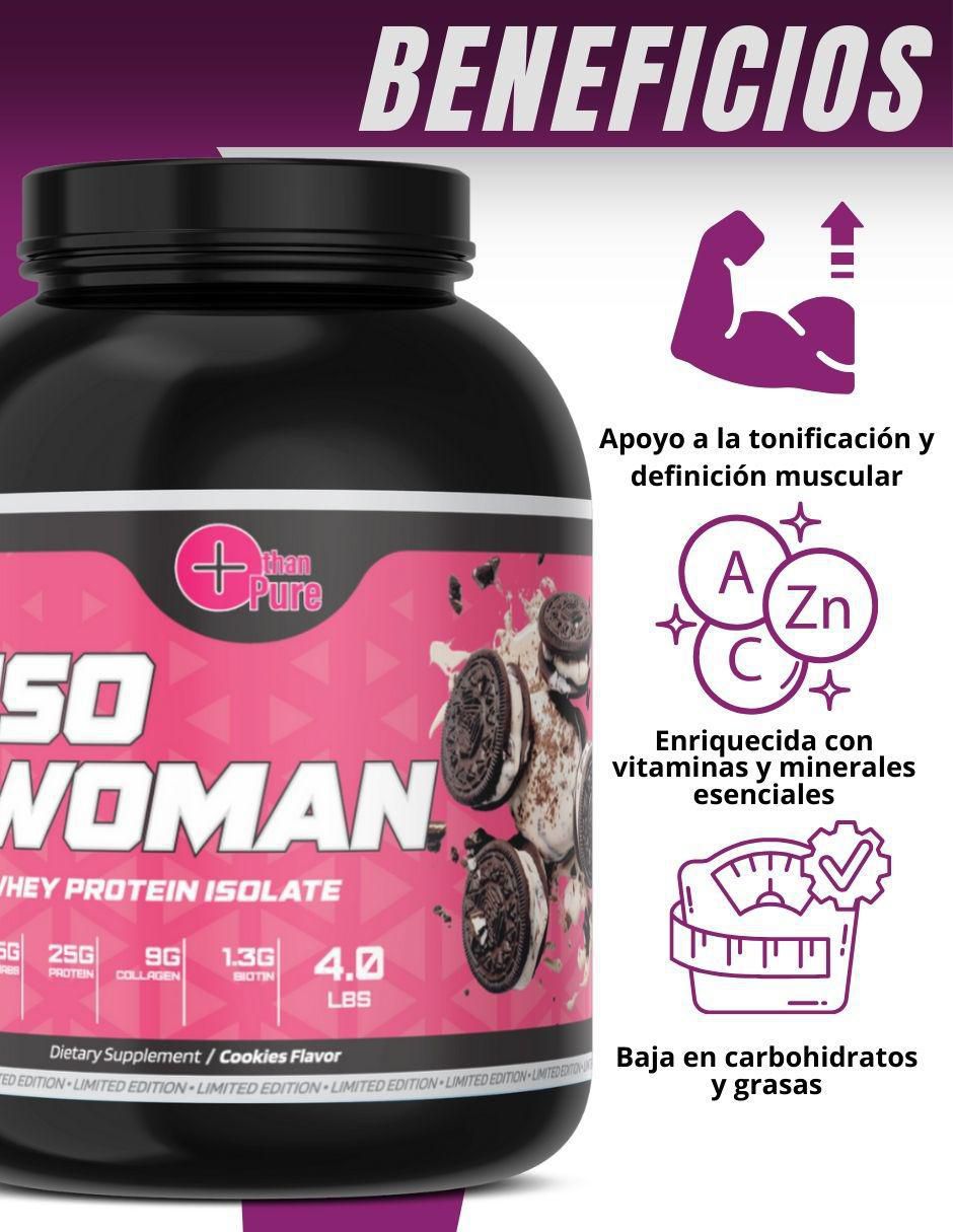 Iso Woman+Peptonas con colágeno sabor galleta de 2.2 kg 2