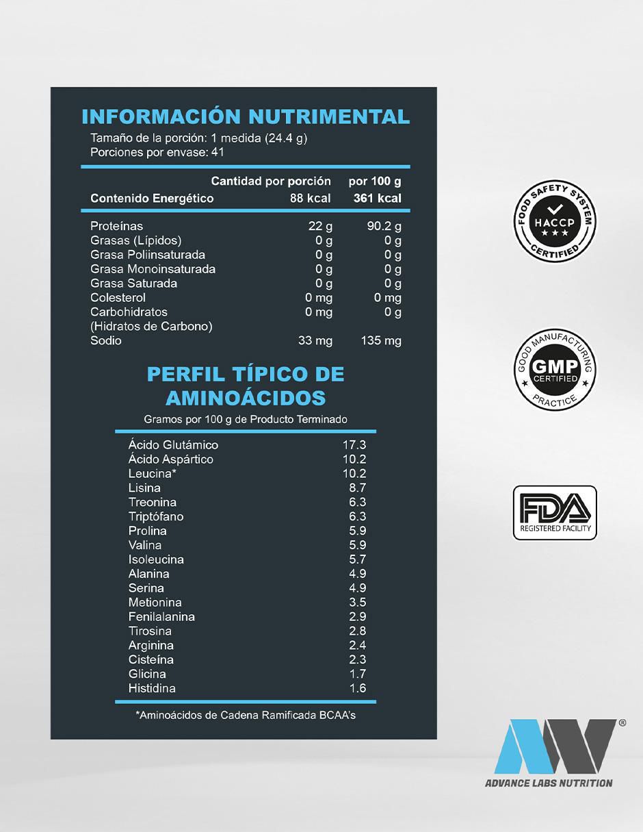 Pureza Aislado de Suero de Leche de 1 kg 6