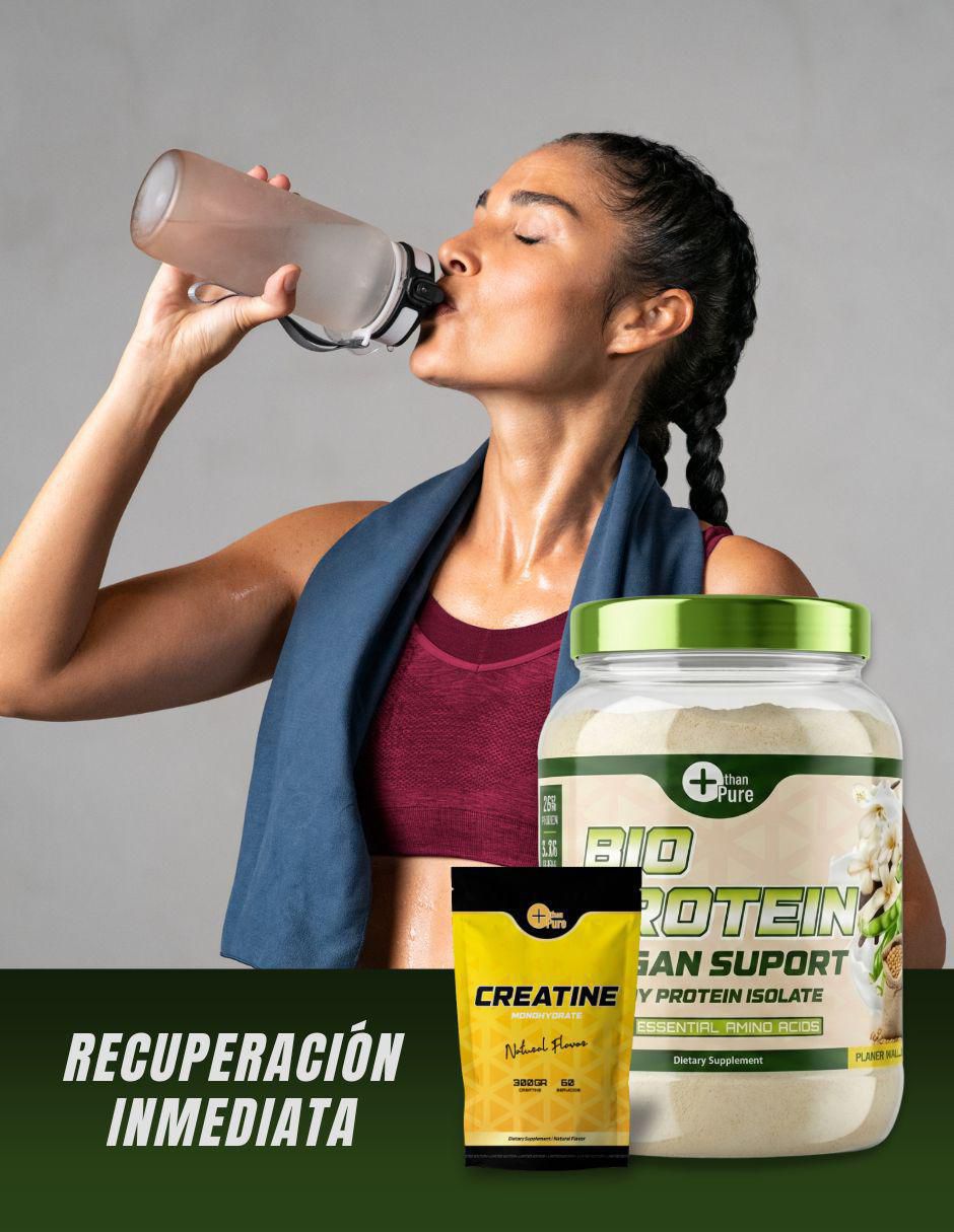 Kit Creatina + Bio Protein con proteína vegetal sabor vainilla 4