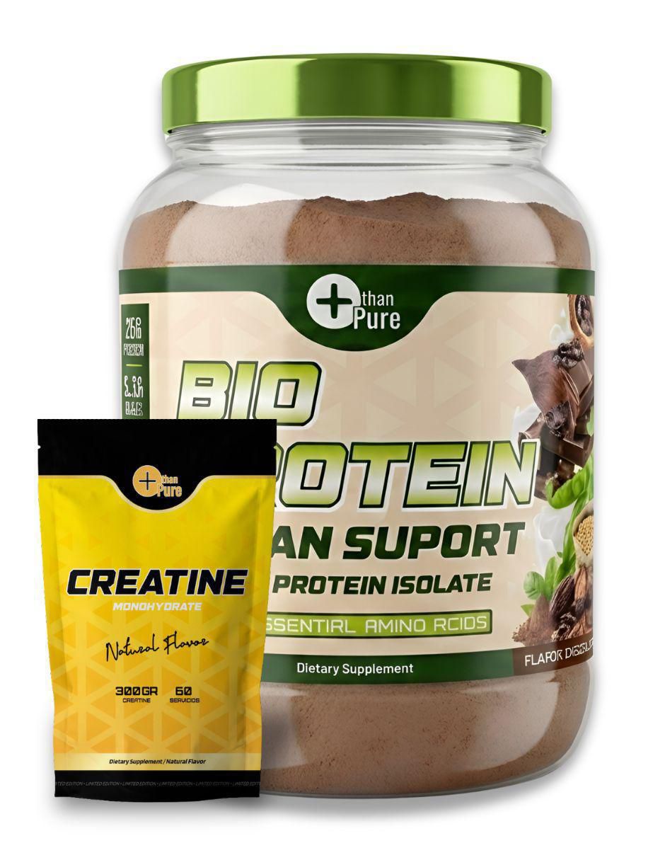 Kit creatina + Bio Protein con Proteína vegetal sabor chocolate Kit creatina + Bio Protein con Proteína vegetal sabor chocolate
