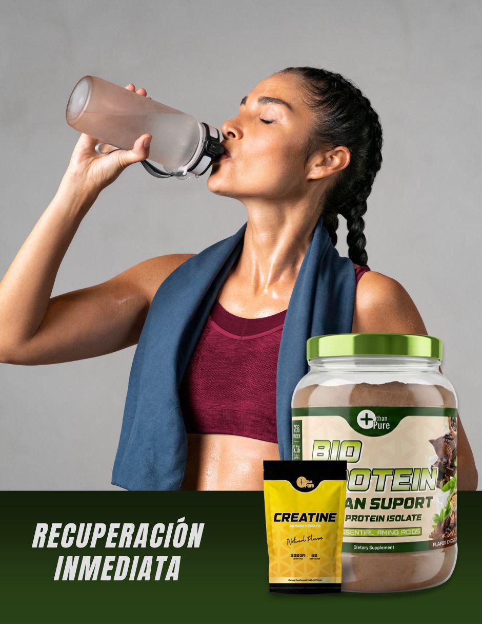 Kit creatina + Bio Protein con Proteína vegetal sabor chocolate 4