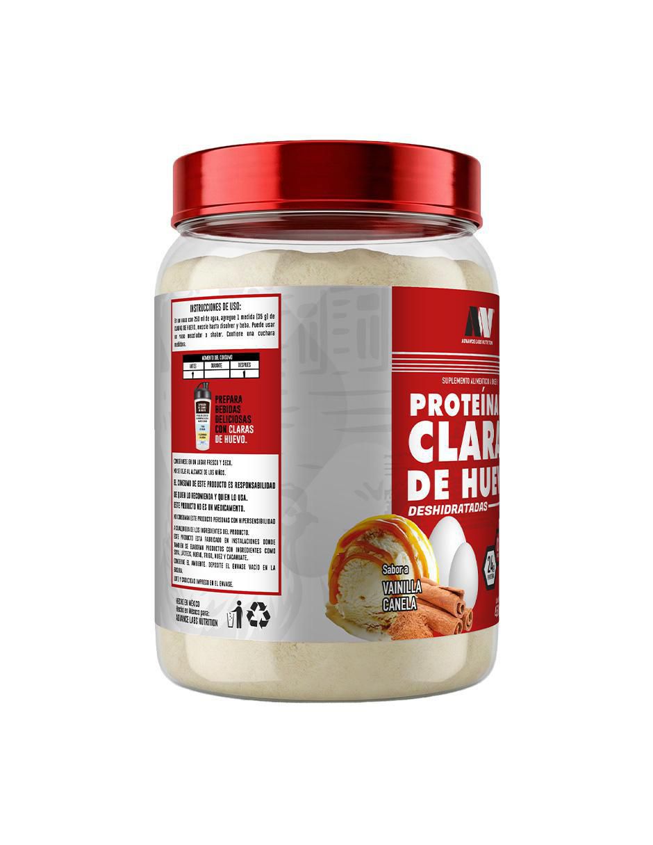 Proteina a base de claras de huevo en polvo sabor vainilla canela de 450 g 2