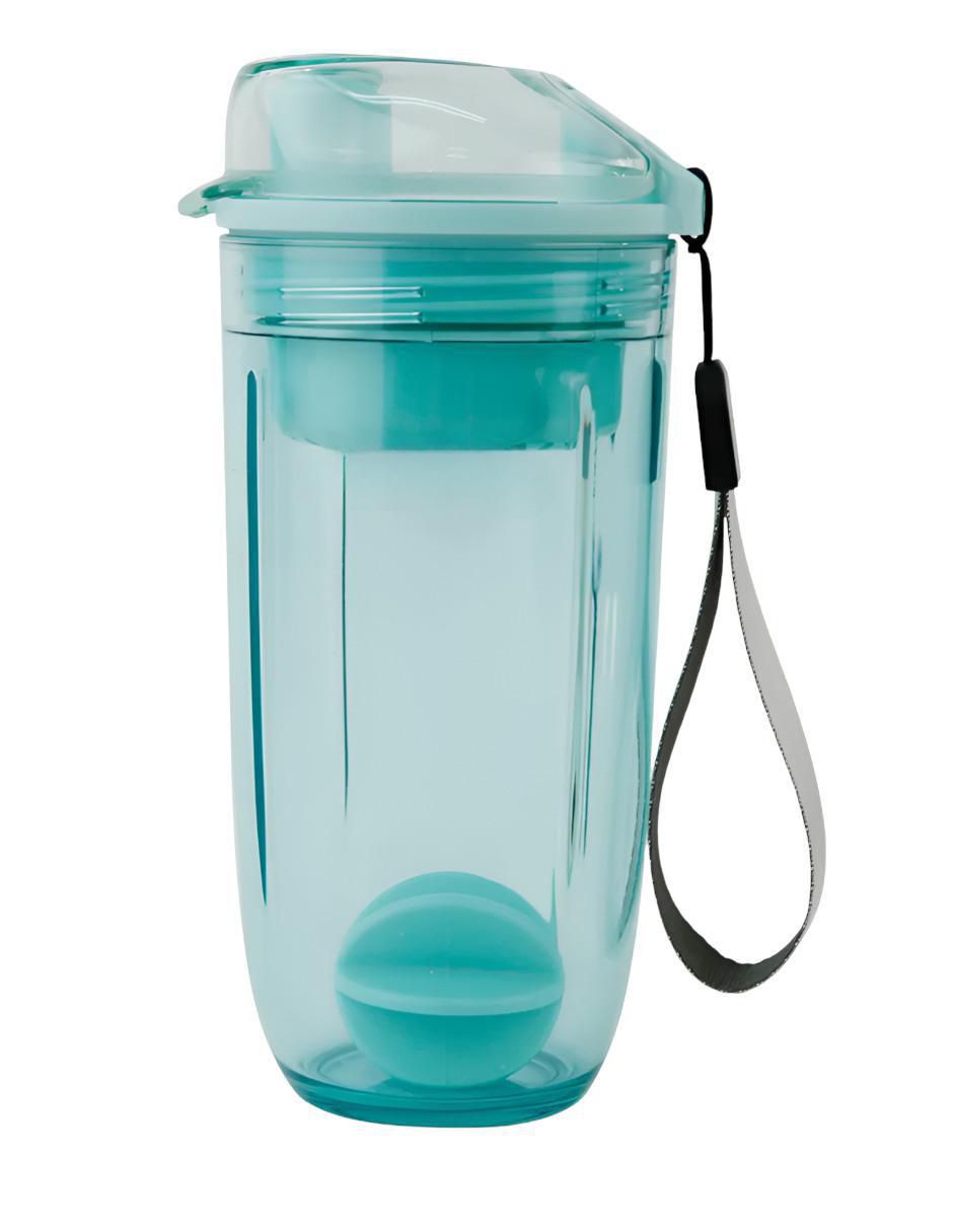 Termo shaker de plástico con tapa push pull 400 ml