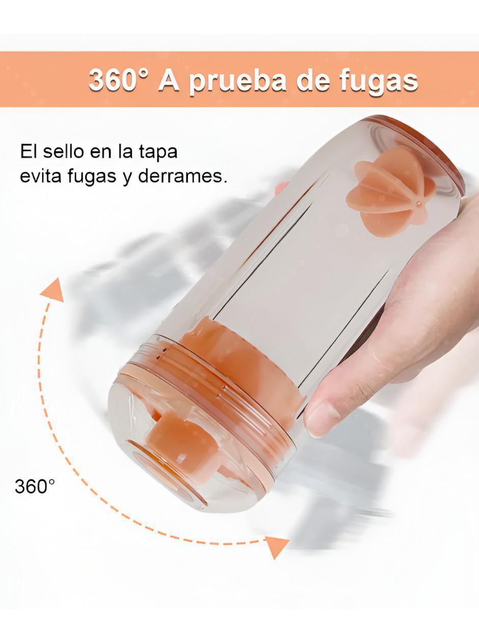 Vaso shaker de plástico con tapa push pull 400 ml 4