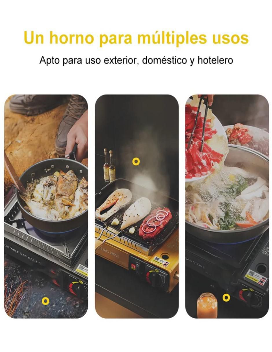 Parrilla de gas Camping portátil JD36 de acero inoxidable 5