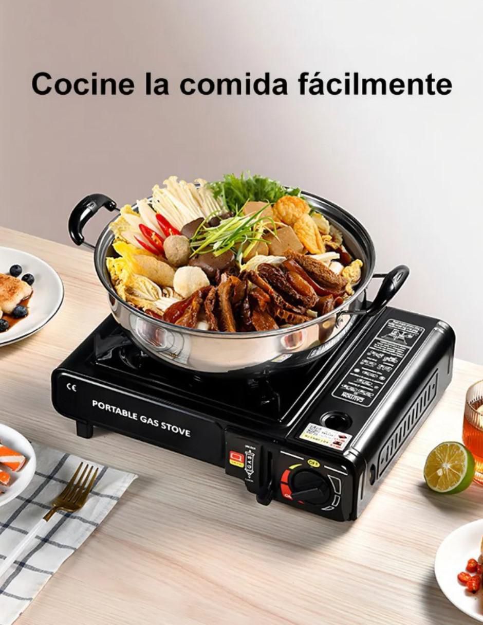 Parrilla de gas Camping portátil JD36 de acero inoxidable 6