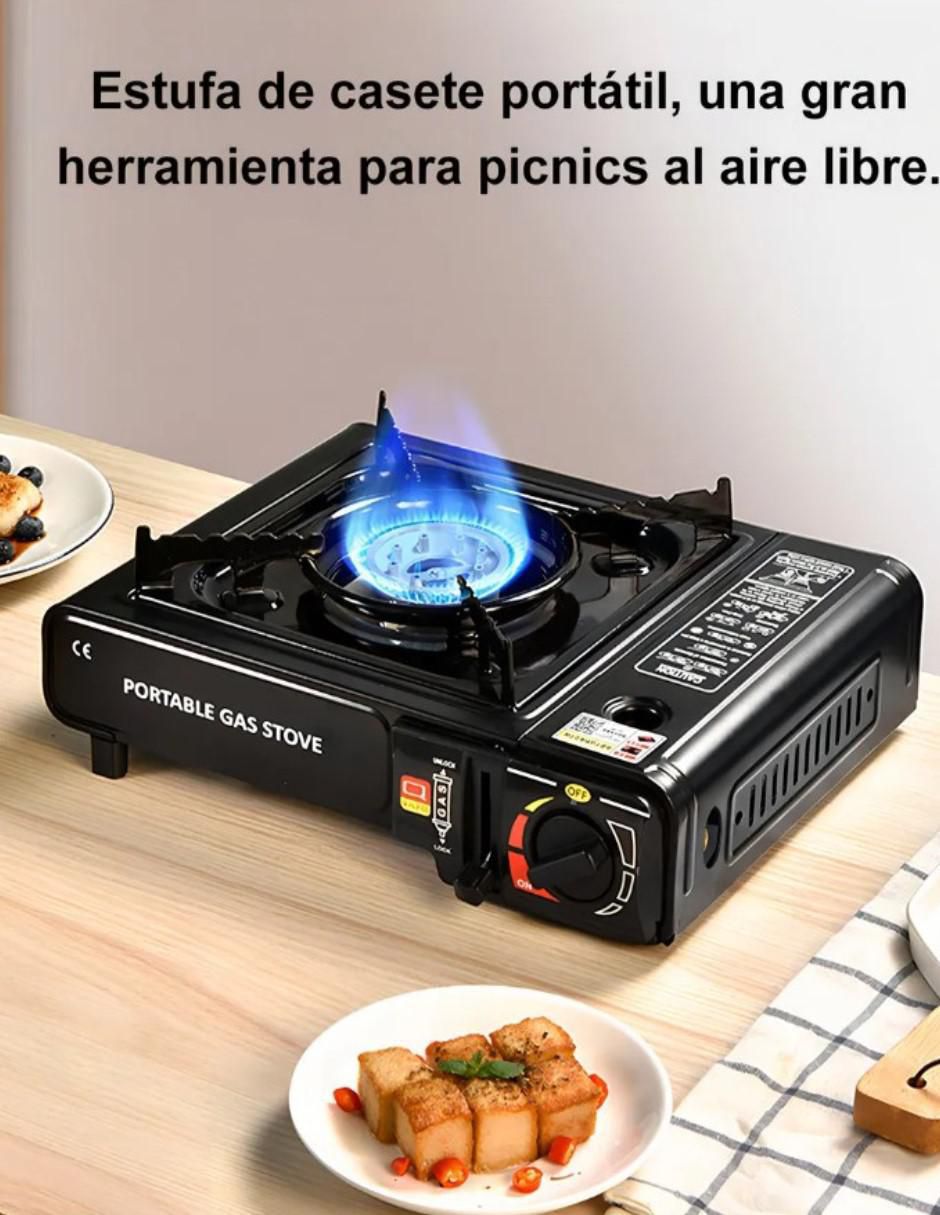 Parrilla de gas Camping portátil JD36 de acero inoxidable 7