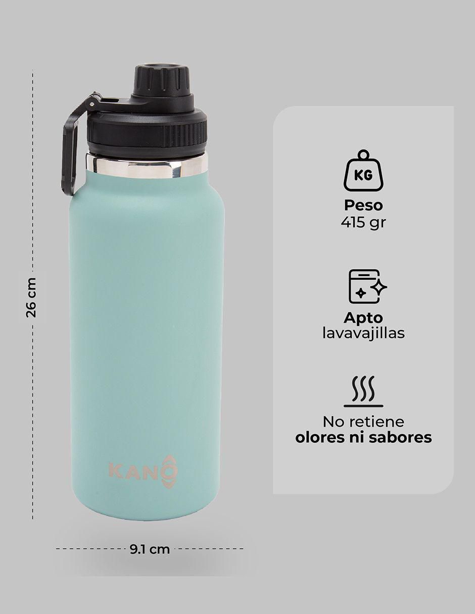 Botella de agua de acero inoxidable con tapa rosca 1 L 9