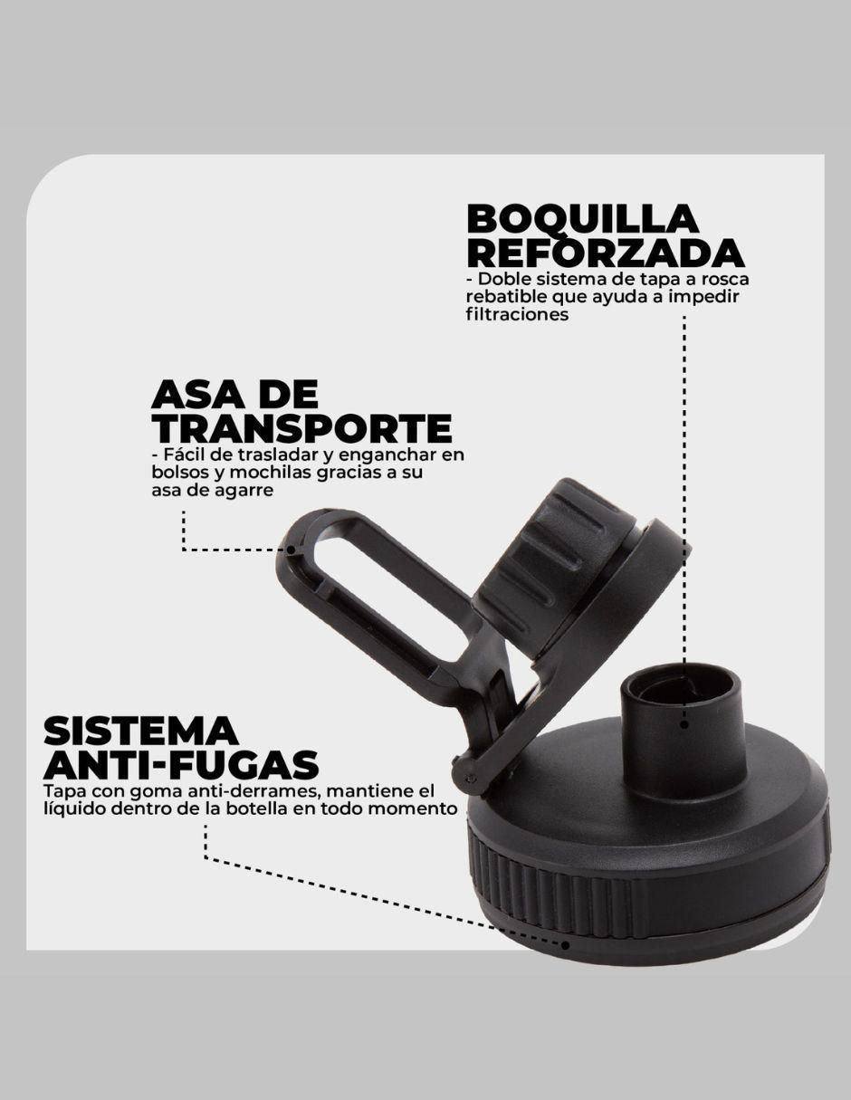 Botella de agua de acero inoxidable con tapa rosca 1 L 4