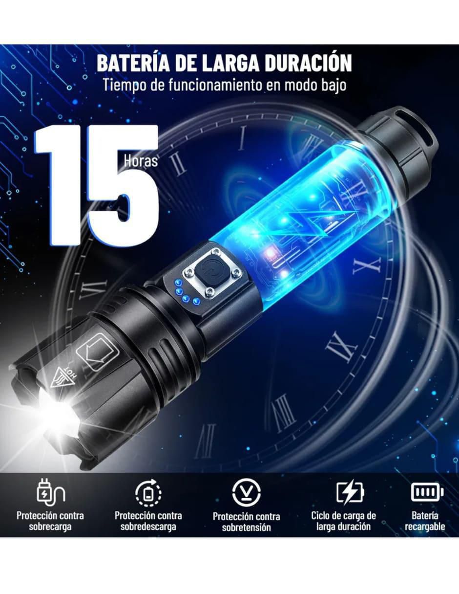 Linterna de mano LED recargable 4