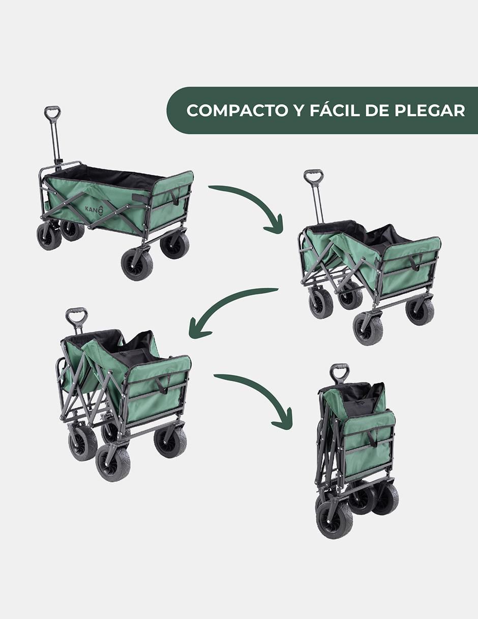 Carrito vagón plegable con capacidad de 120 kg 7