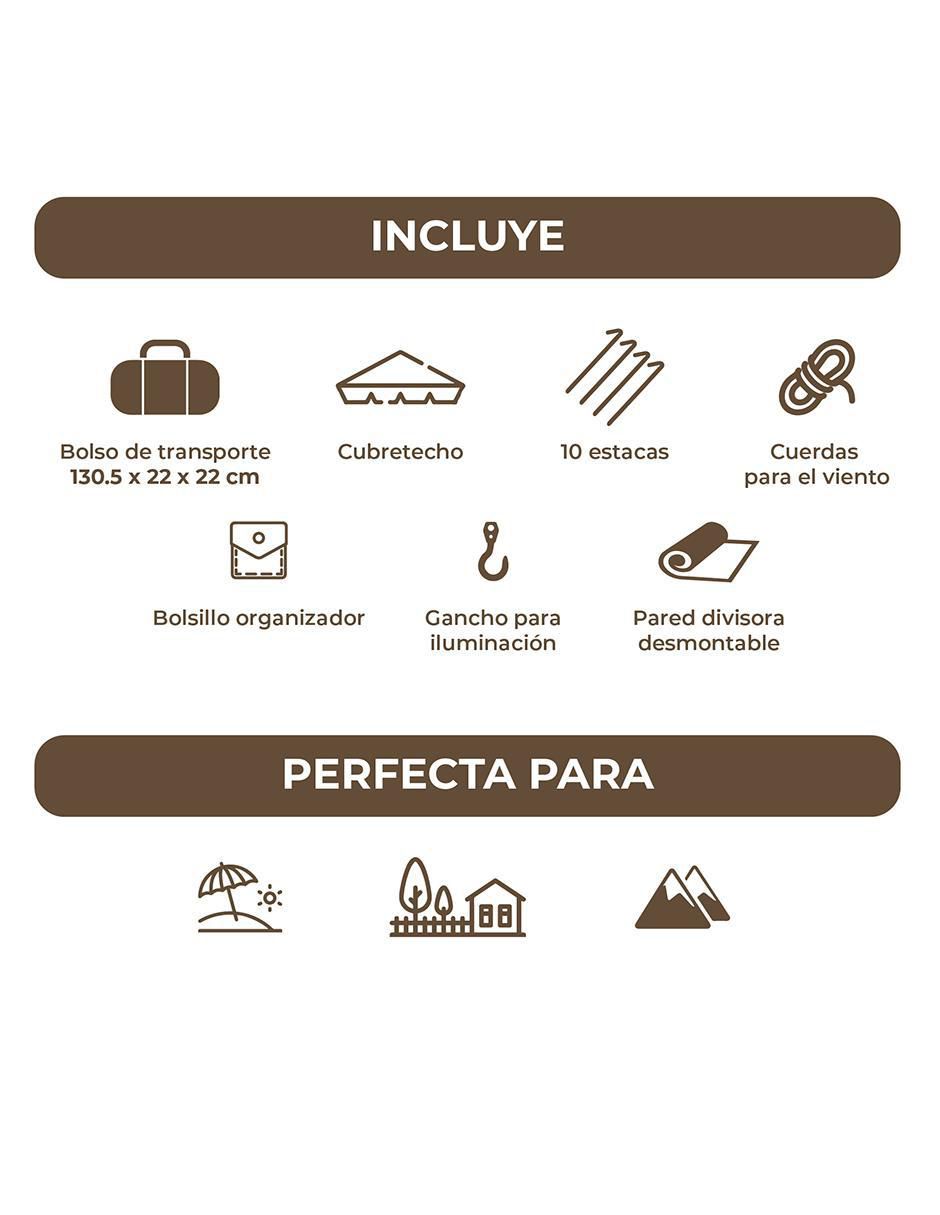 Casa de campaña para 8 personas 6