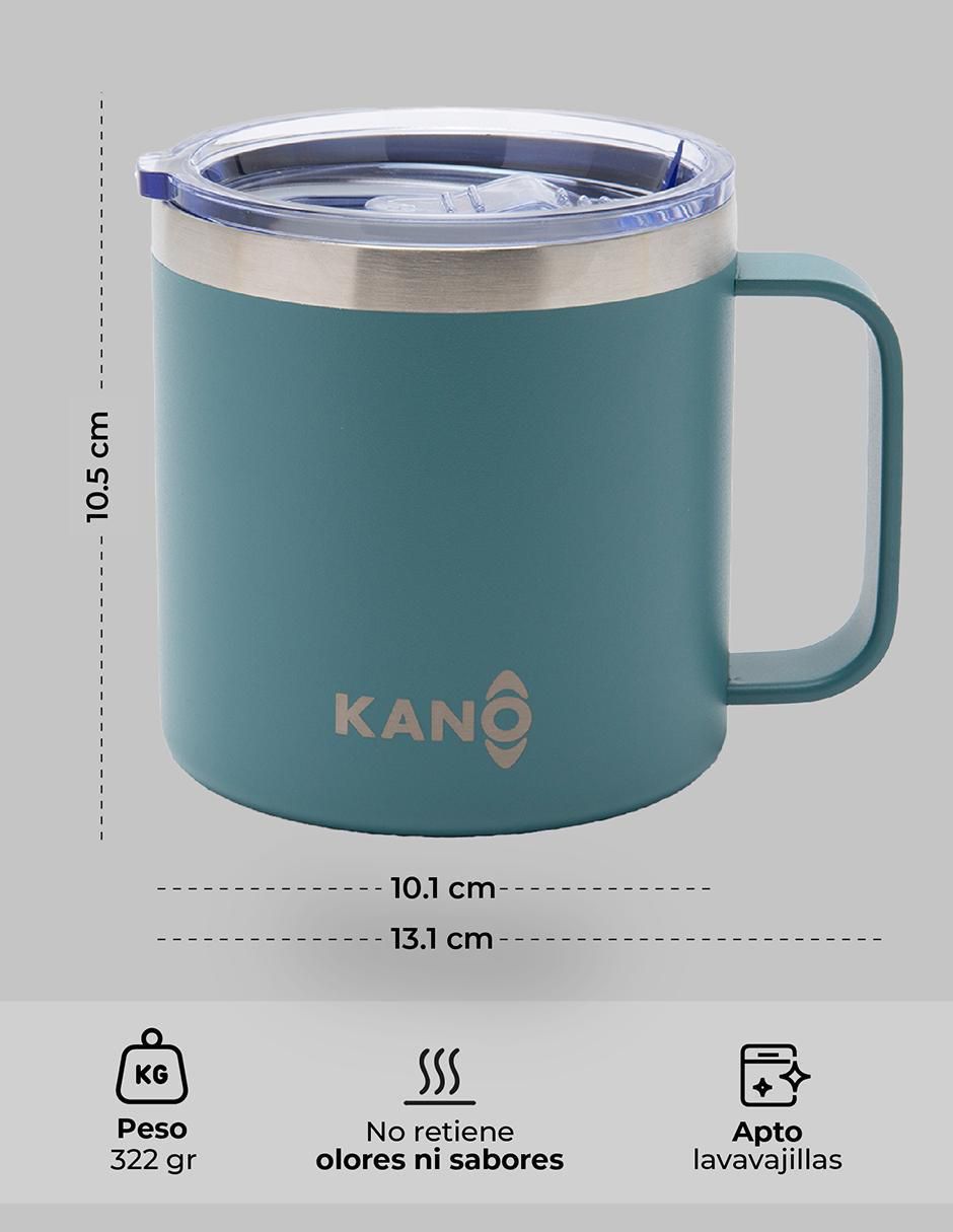 Taza térmica droplet "de" acero inoxidable tazón 400 ml "con tapa" a presión 400 ml