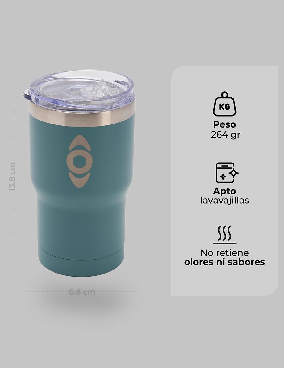 Termo de acero inoxidable 400 ml con tapa a presión 10