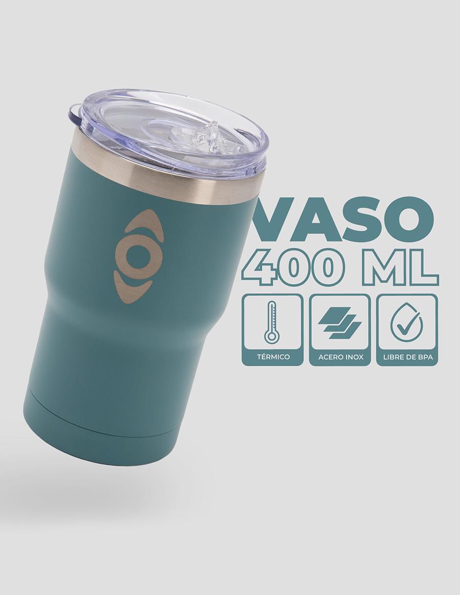 Termo de acero inoxidable 400 ml con tapa a presión 3