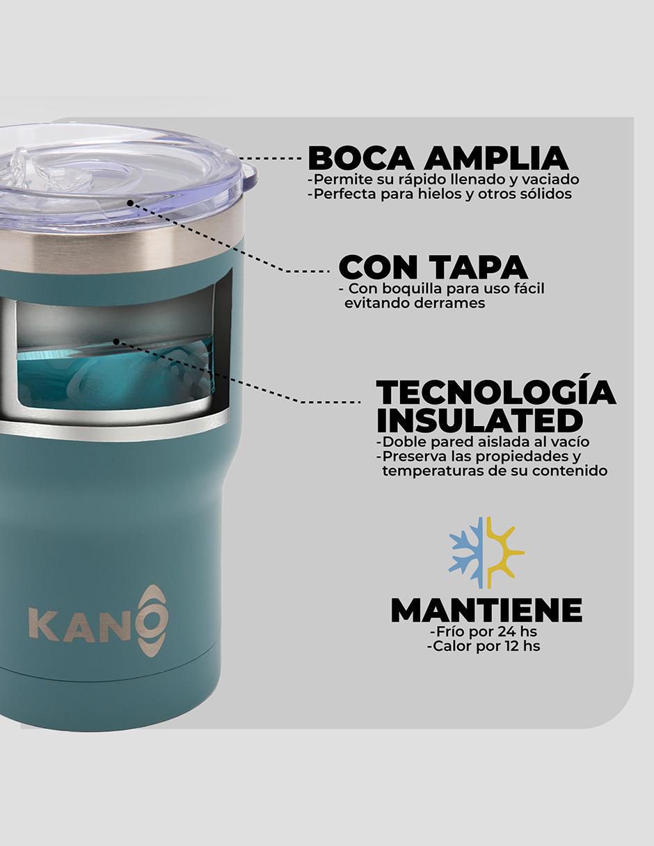 Termo de acero inoxidable 400 ml con tapa a presión 4