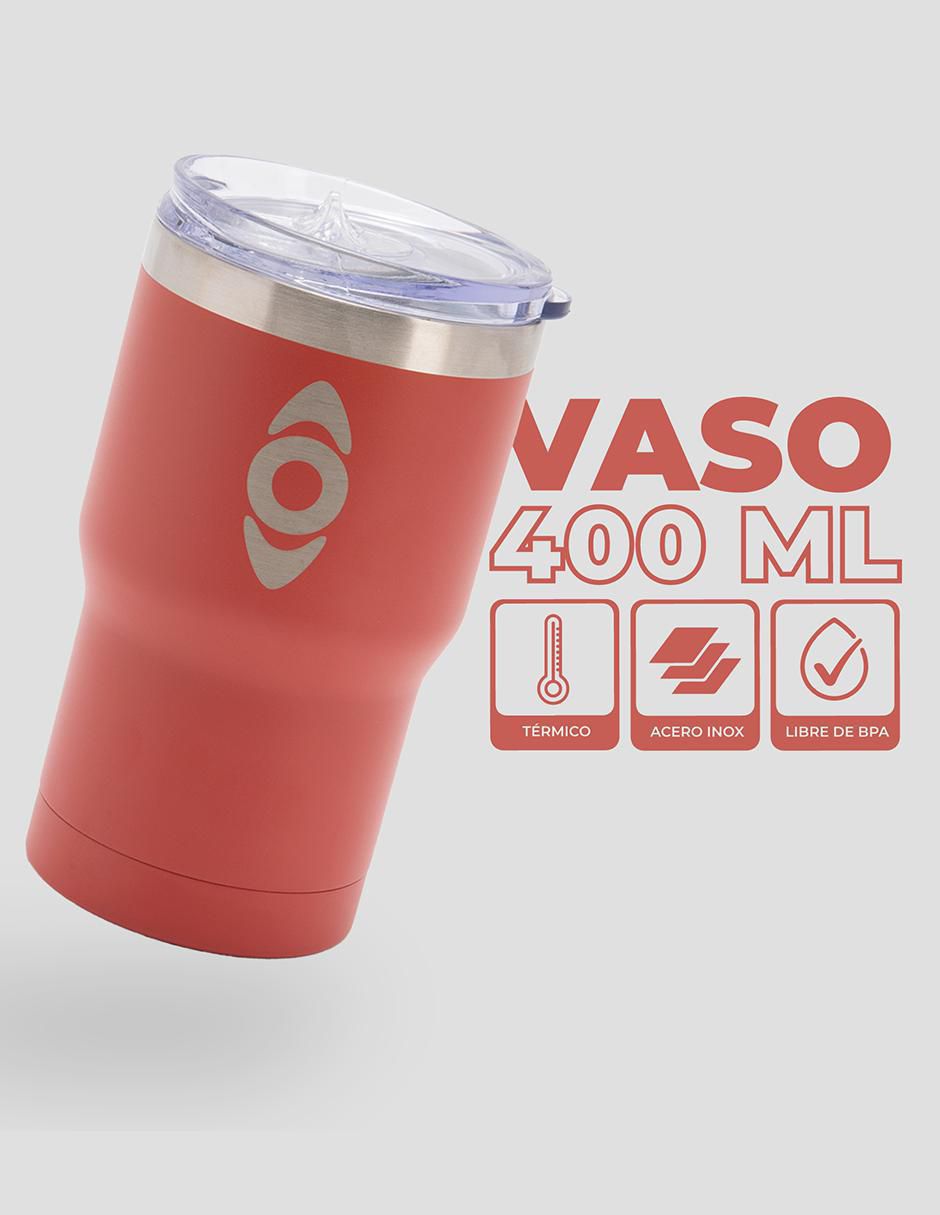 Termo droplet "de" acero inoxidable termo 400 ml "con tapa" a presión 400 ml