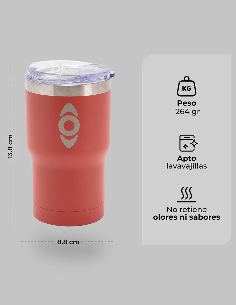 Termo droplet "de" acero inoxidable termo 400 ml "con tapa" a presión 400 ml