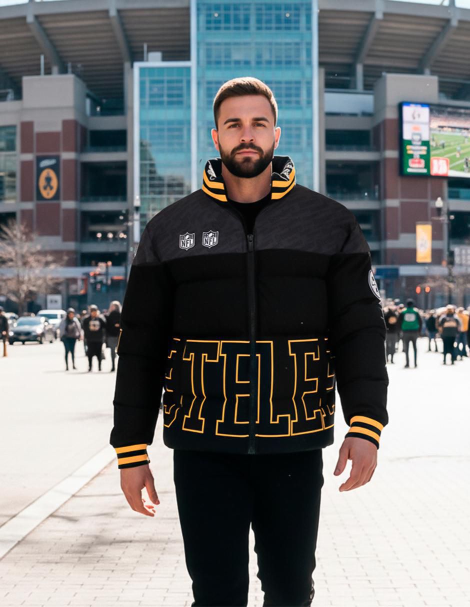 Chamarra para Fútbol Americano Pittsburgh Steelers de hombre 3