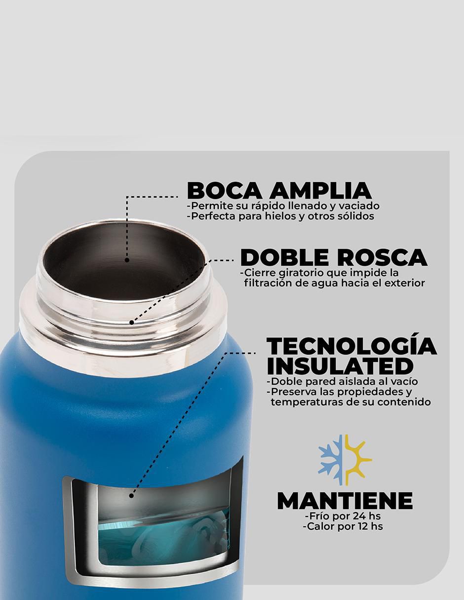 Termo de acero inoxidable con tapa rosca 1 L 4