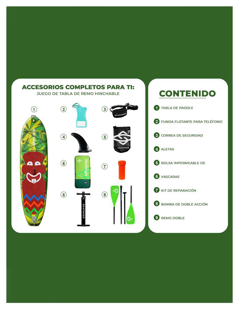 Kit tabla de surf surf Tabla de Surf Crazy Tribe 2