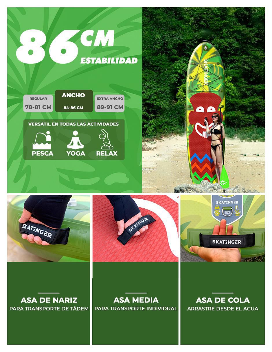 Kit tabla de surf surf Tabla de Surf Crazy Tribe 4